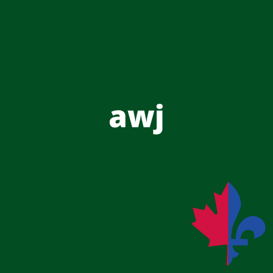 AWJ uni vert forêt - Fait au Québec