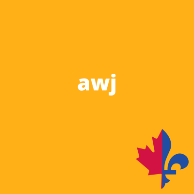 AWJ uni doré- Fait au Québec