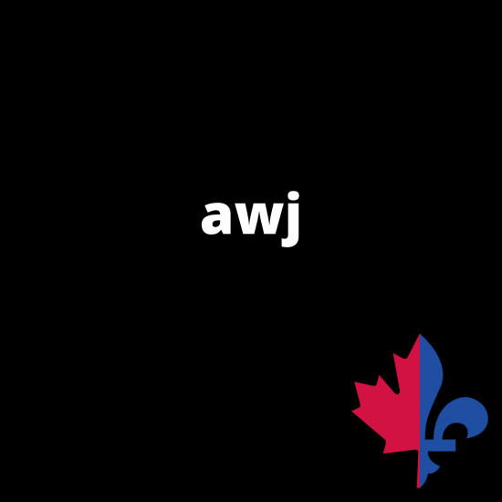 AWJ uni noir - Fait au Québec 