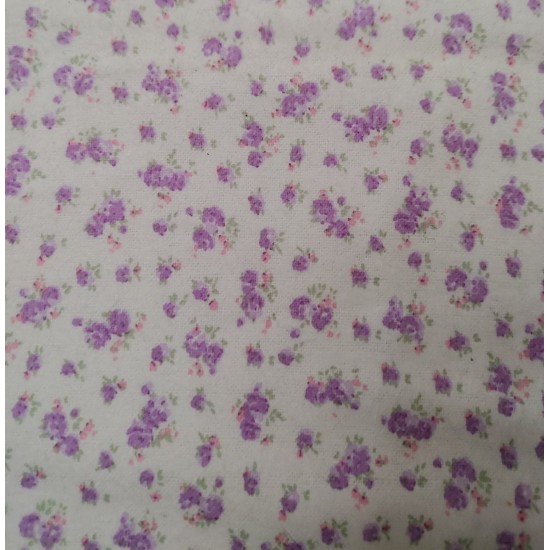 flannel small lilac flower 1 meter