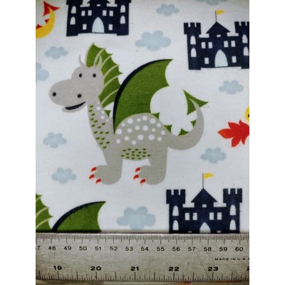 flannel castle and dragon 1 meter