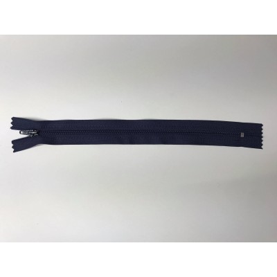 nylon zipper navy blue, package of 10
